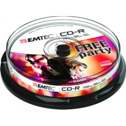CD-R EMTEC 80MIN/700MB 52x SPINDLE (kit 10pz)