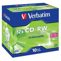 SCATOLA 10 CD-RW DATALIFEPLUS 8X-10X 700MB SERIGRAFATO