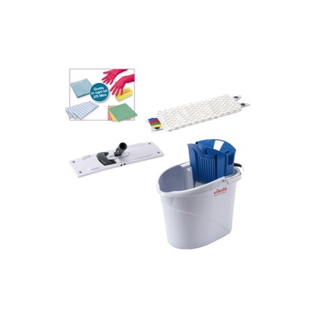 KIT ULTRA SPEED MINI: SECCHIO 10LT+STRIZZATORE+MOP+MIX VILEDA