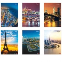 Maxiquaderno Città fantasia - A4 - 40+2 fogli - 80gr - 5mm c/margine - BM