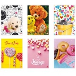 Maxiquaderno Bambina fantasia - A4 - 1 rigo -  40+2 fogli - 80gr - BM