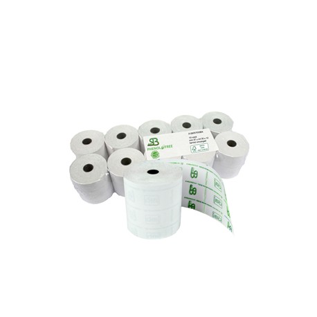 Rotolo per registratore cassa - lunga durata - 57,5 mm x 80 m - 55 gr - diametro esterno 77 mm - anima 12 mm - carta ter