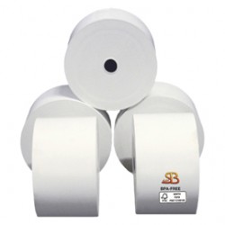 Rotolo per distributori self service - 57 mm x 100 m - diametro esterno 90 mm - anima 12 mm - 55 gr - carta termica BPA 