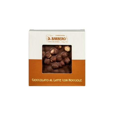 Tavoletta di cioccolato con nocciole - al latte - 120 gr - Barbero