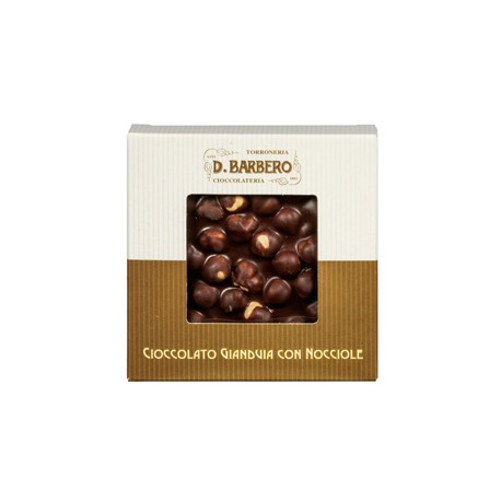 Tavoletta di cioccolato con nocciole - gianduja - 120 gr - Barbero