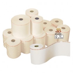 Rotolo per bilancia - 57,5 mm x 30 m - diametro esterno 50 mm - anima 12 mm - 55 gr - carta termica BPA free - Sabacart 