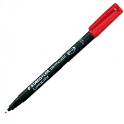 Pennarello Lumocolor Permanent 318 - punta 0,6 mm - rosso - Staedtler