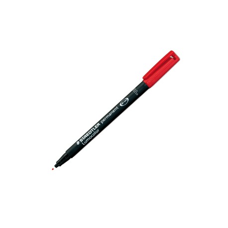 Pennarello Lumocolor Permanent 318 - punta 0,6 mm - rosso - Staedtler