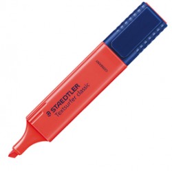 Evidenziatore Textsurfer Classic - punta a scalpello - tratto da 1,0-5,0mm - rosso - Staedtler