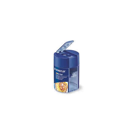 Temperamatite Noris - con contenitore - 2 fori - foro &Oslash; 8,2 - 10,2 mm - blu - Staedtler