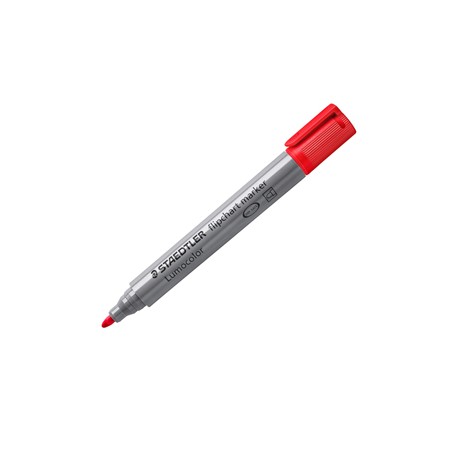 Marcatore Lumocolor Flipchart 356 - a base d'acqua - punta tonda 2 mm - rosso - Staedtler