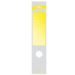 Busta 10 copridorso CDR-S carta adesiva giallo 7x34,5cm SEI ROTA