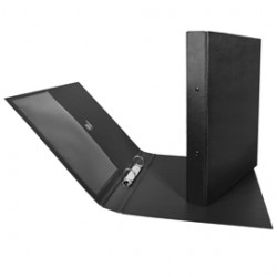 Raccoglitore Stelvio - 2 anelli a R 25 mm - dorso 3 cm - 22 x 30 cm - nero - Sei Rota
