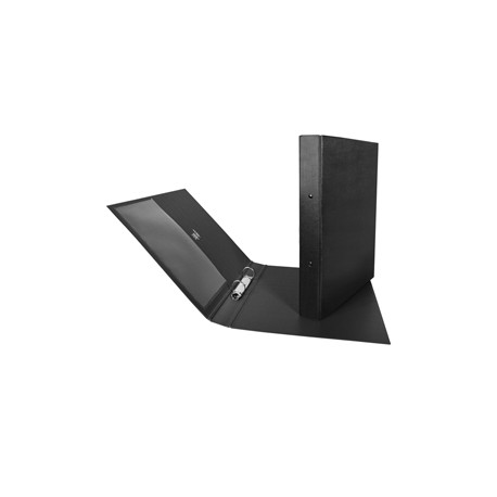 Raccoglitore Stelvio - 22 x 30 cm - 2 anelli a R 25 mm - dorso 3 cm - nero - Sei Rota