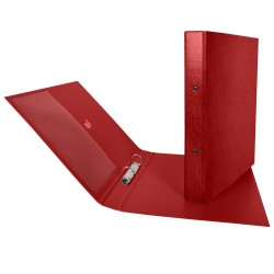 Raccoglitore Stelvio - 2 anelli a R 25 mm - dorso 3 cm - 22 x 30 cm - rosso - Sei Rota