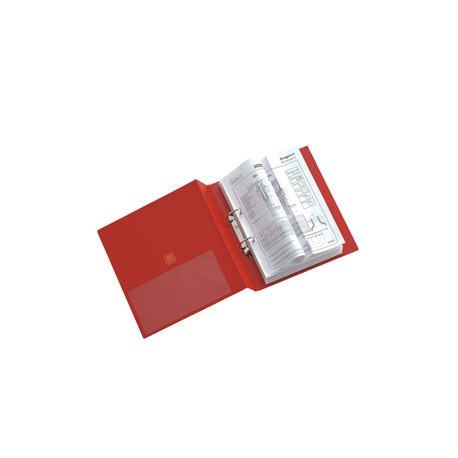 Raccoglitore Stelvio - 22 x 30 cm - 2 anelli a D 40 mm - dorso 5,5 cm - rosso - Sei Rota