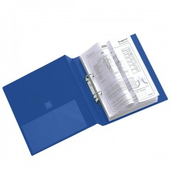 Raccoglitore Stelvio - 2 anelli a Q 65 mm - dorso 9 cm - 22 x 30 cm - blu - Sei Rota