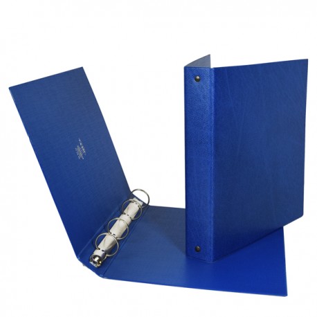 Raccoglitore Stelvio - 4 anelli a R 25 mm - dorso 3 cm -15 x 21 cm - blu - Sei Rota