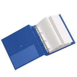 Raccoglitore Stelvio - 4 anelli a R 16 mm - dorso 2,5 cm - 22 x 30 cm - blu - Sei Rota