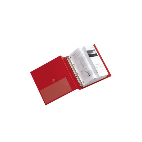 Raccoglitore Stelvio - 4 anelli a R 16 mm - dorso 2,5 cm - 22 x 30 cm - rosso - Sei Rota