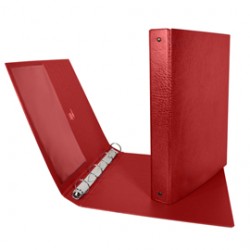 Raccoglitore Stelvio - 4 anelli a R 25 mm - dorso 3 cm - 22 x 30 cm - rosso - Sei Rota