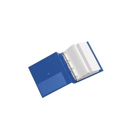 Raccoglitore Stelvio - 4 anelli a R 30 mm - dorso 3,5 cm - 22 x 30 cm - blu - Sei Rota