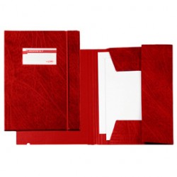 Cartellina 3 lembi Archivio 3L F - con elastico - Colpan® - 25 x 35 cm - rosso - Sei Rota