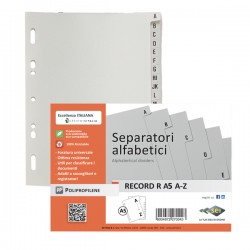 SEPARATORE ALFABETICO A-Z PPL 15X21 RECORD RA5A-Z SEI ROTA