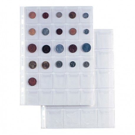 Buste forate Ercole - PVC liscio - 21x 29,7 cm - porta monete - 30 tasche - Sei Rota - conf. 10 pezzi