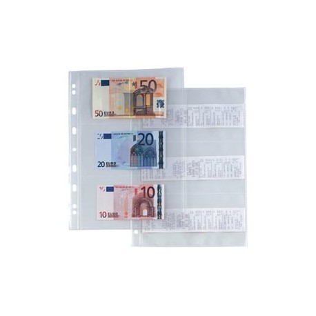 Buste forate Atla 6S - porta banconote/scontrini - 6 spazi - PP - 21 x 29,7 cm - liscio - Sei Rota - conf. 10 pezzi
