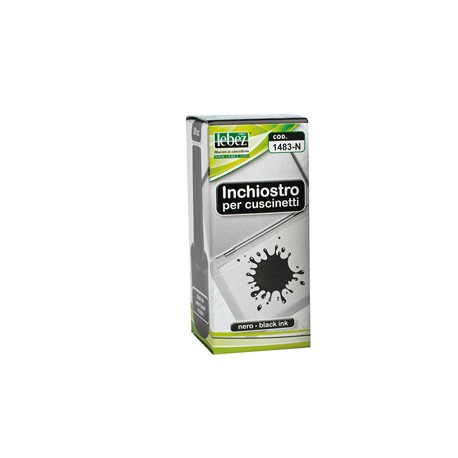 Inchiostro per cuscinetti - 30 ml - senza olio - nero - Lebez