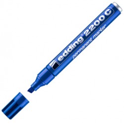 Marcatore permanente Edding 2200c - punta a scalpello - 1,5 - 5 mm - blu - Edding