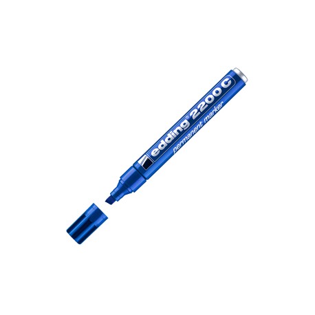 Marcatore permanente 2200C - punta a scalpello - da 1 a 5 mm - blu  - Edding