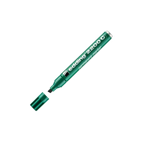Marcatore permanente 2200C - punta a scalpello - da 1 a 5 mm - verde  - Edding