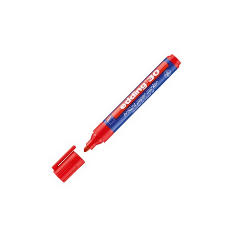 Marcatore permanente 30 - punta tonda - da 1,5 a 3 mm  - rosso - Edding
