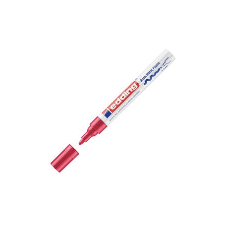 Marcatore permanente a vernice 750 - punta tonda - da 2 a 4 mm - rosso - Edding