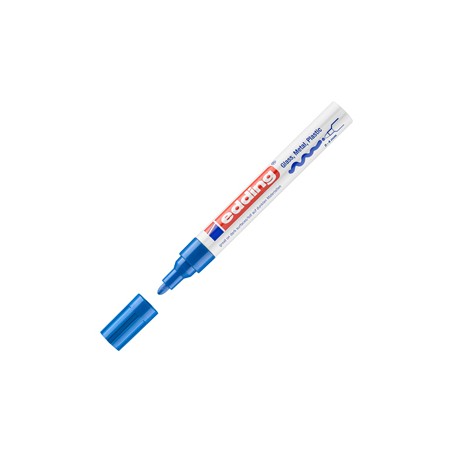 Marcatore permanente a vernice 750 - punta tonda - da 2 a 4 mm - blu - Edding