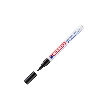 Marcatore permanente a vernice 751 - punta tonda fine - da 1 a 2 mm - nero - Edding