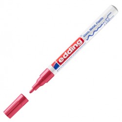 Marcatore permanente a vernice 751 - punta tonda fine - da 1 a 2 mm - rosso - Edding