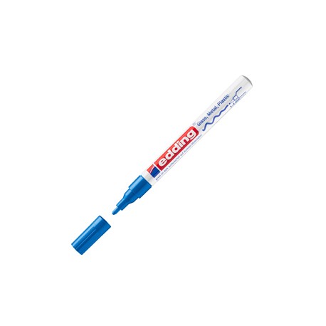 Marcatore permanente a vernice 751 - punta tonda fine - da 1 a 2 mm - blu - Edding