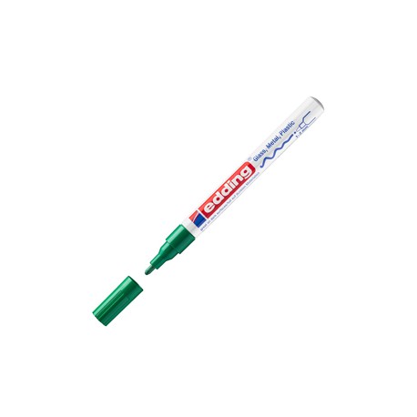 Marcatore permanente a vernice 751 - punta tonda fine - da 1 a 2 mm - verde - Edding