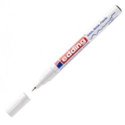 Marcatore permanente a vernice 780 - punta tonda extra fine - 0,8 mm - bianco  - Edding