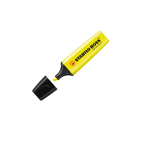 Evidenziatore Stabilo Boss Original - punta a scalpello - tratto 2 - 5 mm - giallo 24 - Stabilo