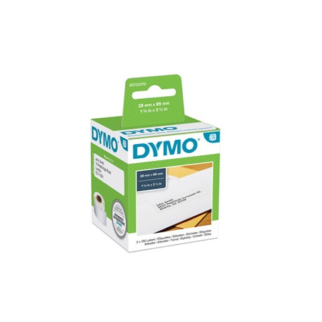 Rotolo 130 etichette LW 990100 - 28 x 89 mm - carta - indirizzi standard -bianco - Dymo - conf. 2 rotoli