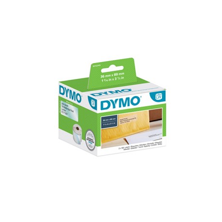 Rotolo 260 etichette LW 990130 - 36 x 89 mm - indirizzi - plastica trasparente - Dymo