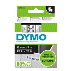 Nastro D1 450130 - 12 mm x 7 mt - nero/bianco - Dymo