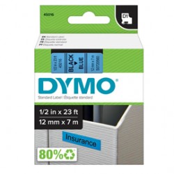 Nastro D1 standard 450160 - 12 mm x 7 mt - PL - nero/blu - Dymo