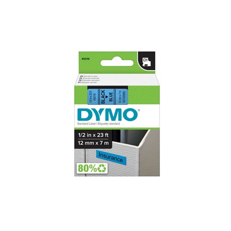 Nastro D1 450160 - 12 mm x 7 mt - nero/blu - Dymo