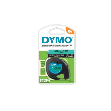 Nastro Letratag 912040 - in plastica - 12 mm x 4 mt - verde - Dymo