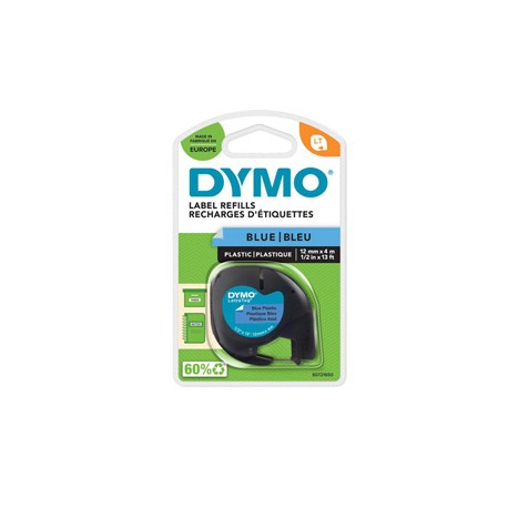 Nastro Letratag 912050 - in plastica - 12 mm x 4 mt - blu - Dymo